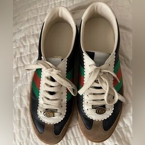 Gucci G74 Brown Black White Classic Web Sneakers Men’s 5.5 (39.5)